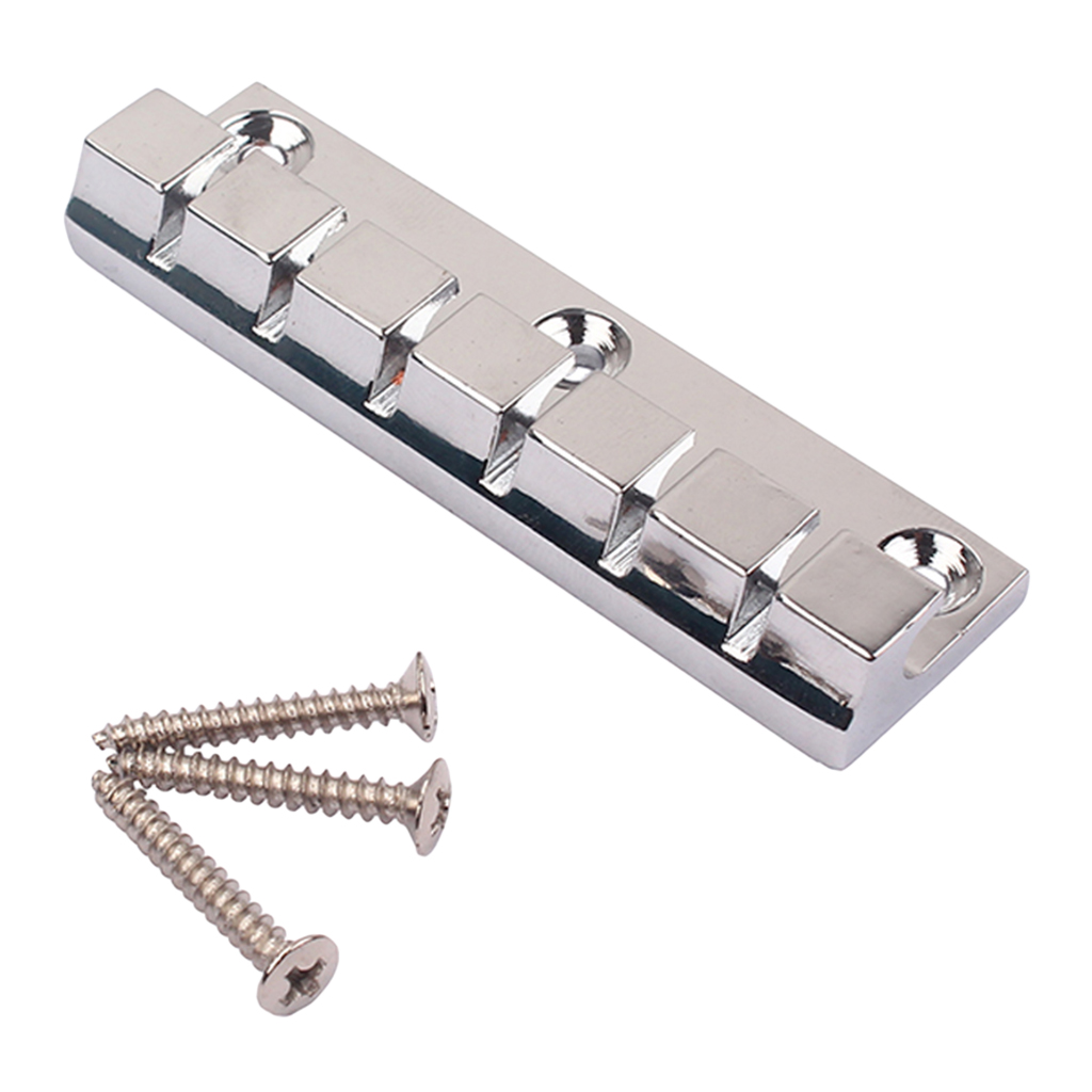 Chrome Plated 6-string Stopbar Tailpiece Guitar Bridge for Electric Guitars