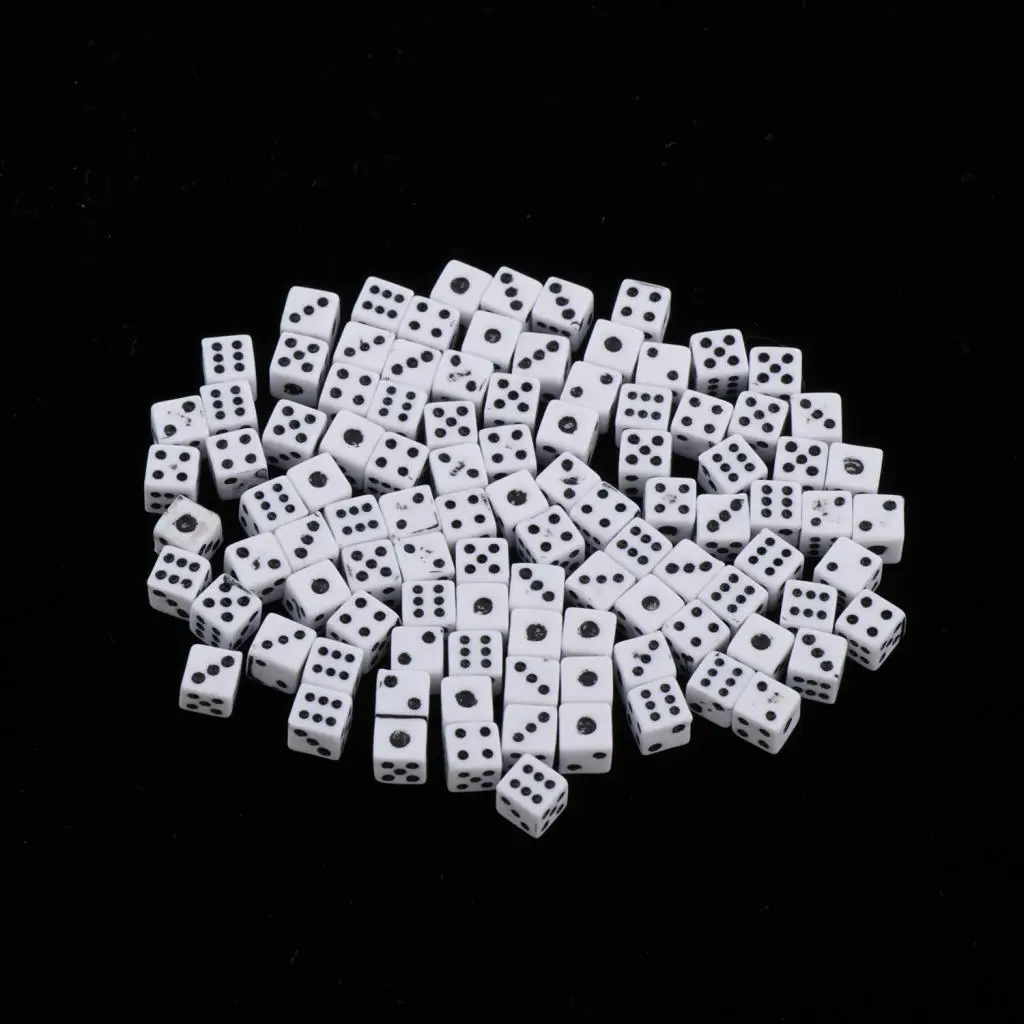 100pcs 6 Sided Dice 5mm For  Party Table Games