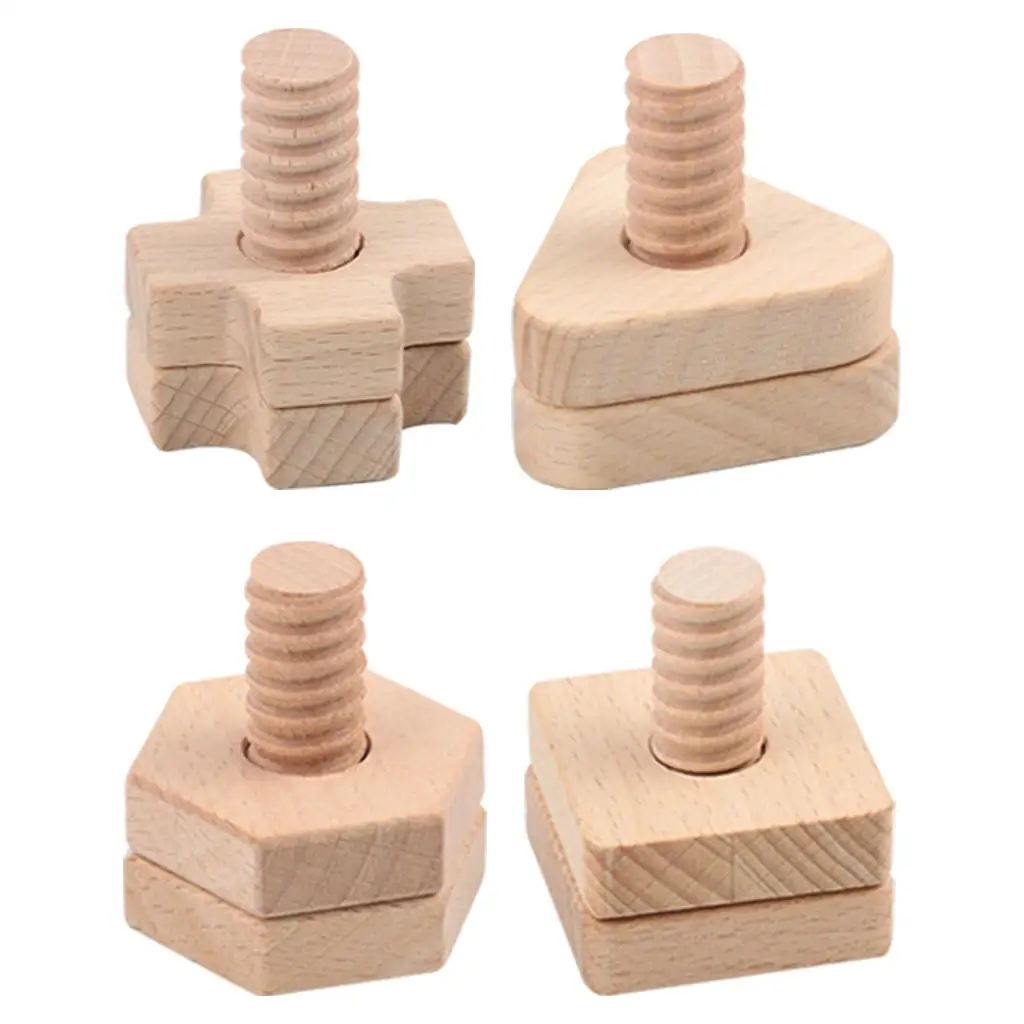 Screw and Nut Combination Disassembly Toy Geometric Shapes Block Sorting for 3 4 5 Year Old