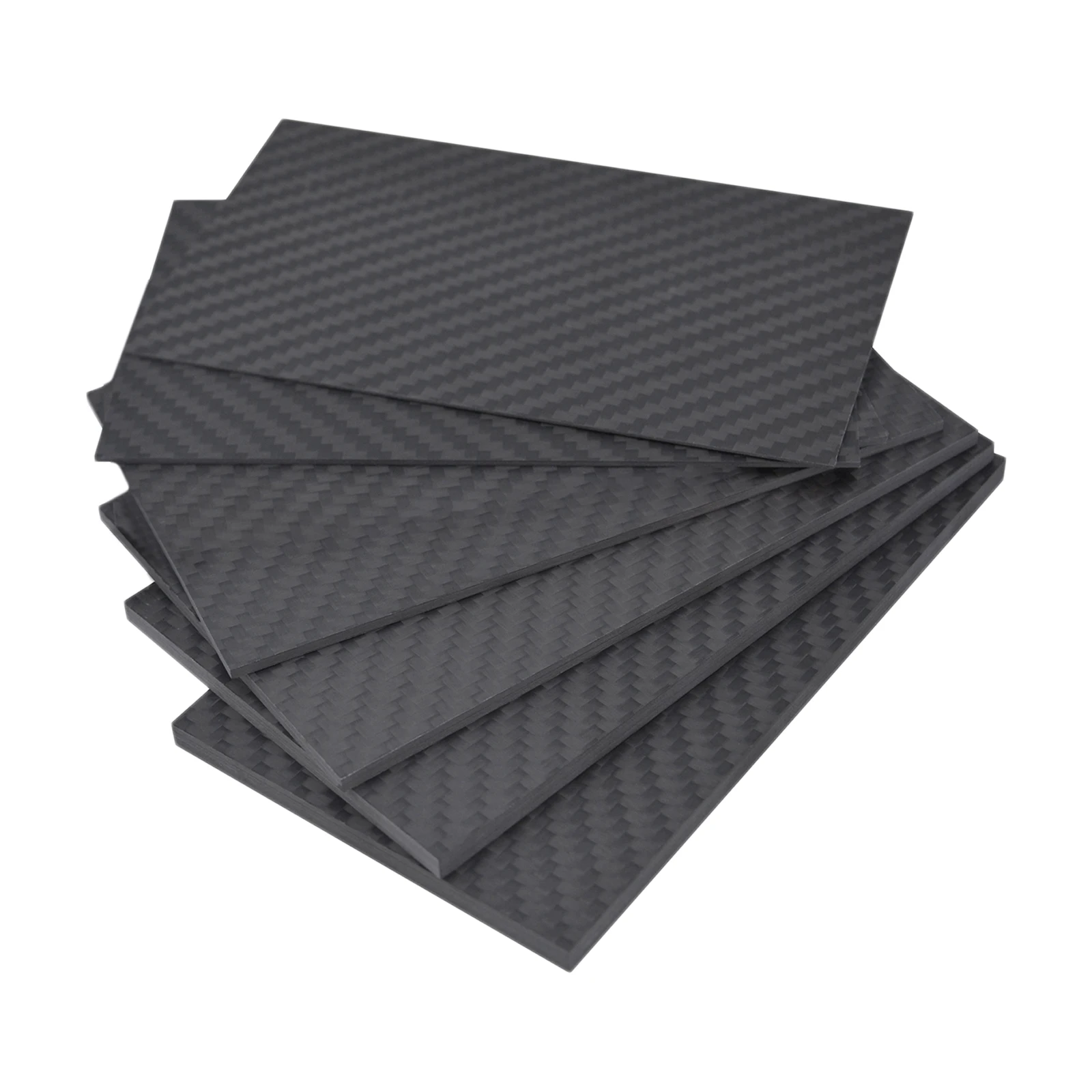 125x75mm Straight Weave Carbon Fiber Sheet 0.5mm/1mm/2mm/3mm for Frames