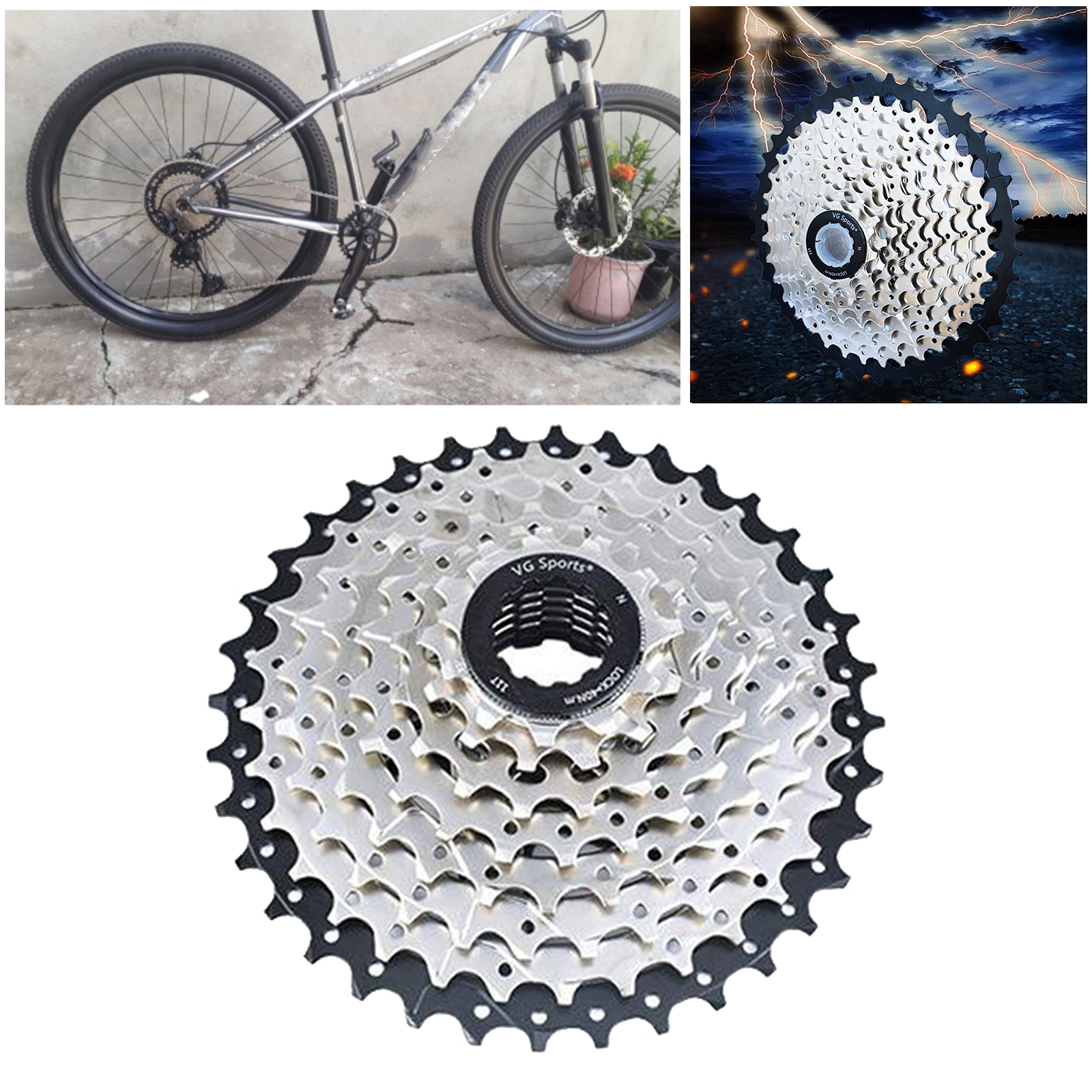Bike Cassette Freewheel 8 9 10 Speeds 11-25T/46T Teeth Steel Solid Flywheel Sprocket Bike Replacement Cog Freewheel Replacement
