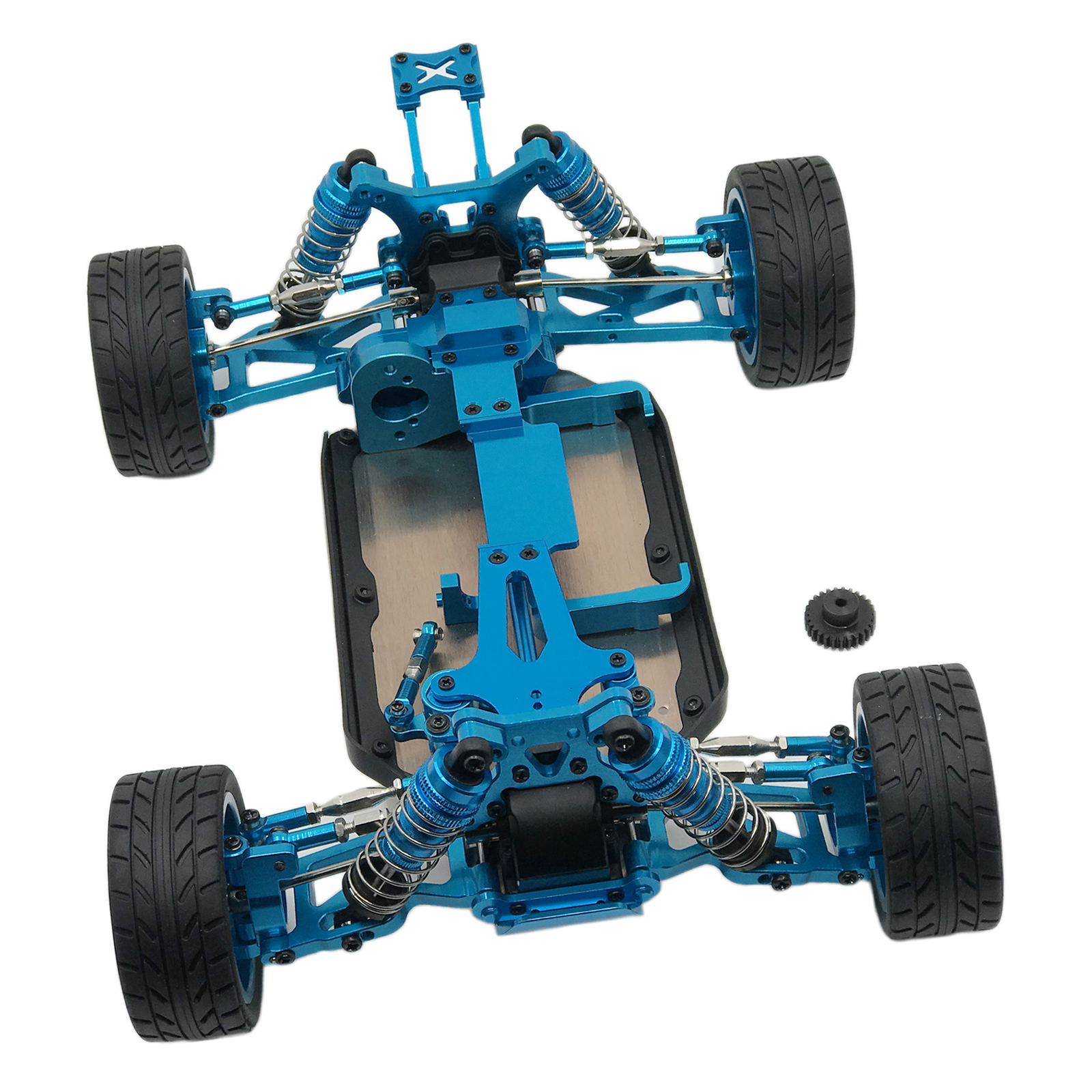 Fit for 1:14 Scale WLtoys 144001 Metal RC Car Body Frame Off-Road 4WD Crawler Climbing Buggy Car Assembled Chassis Upgrades