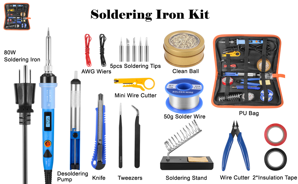 Kit de ferro de solda 80w lcd