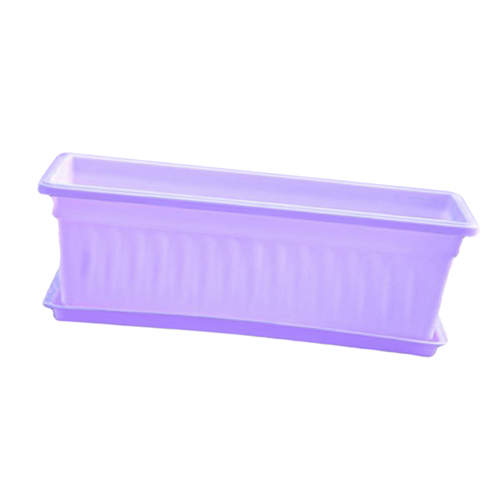 7 Types Resin Succulent Pot Planter with Tray Desk Decoration Rectangular Garden Herb Trough Box Office Decoration Home Decor