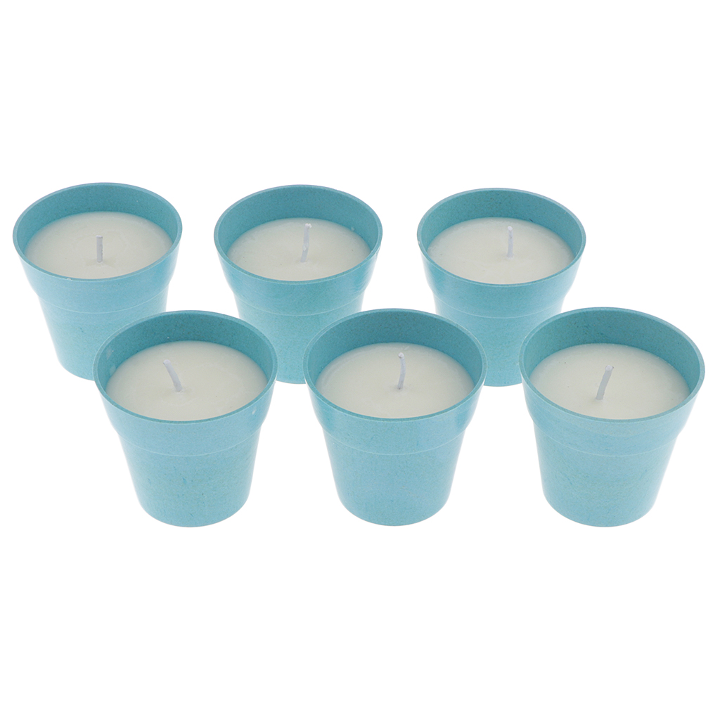 6x Scented Candles Natural Soy Wax Portable Travel Home Candle With Plastic Box