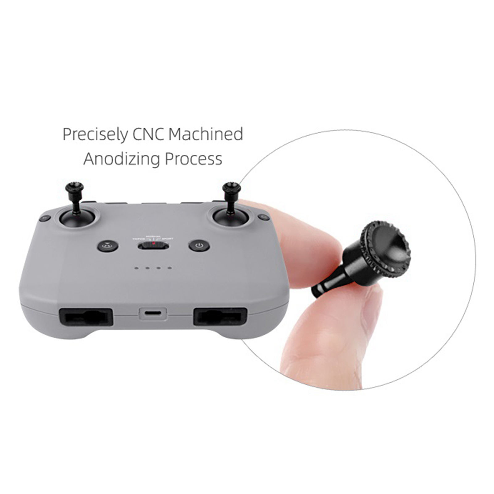 CNC Aluminum 1Pair Remote Controller Stick Thumb Rocker for DJI Mavic Air 2 / 2S / Mini 2 Drone Accessories Replacement