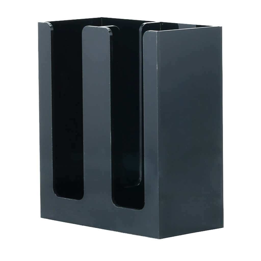 2 Compartments Coffee Cup Lid Organizer Paper Cup Dispenser Storage Rack