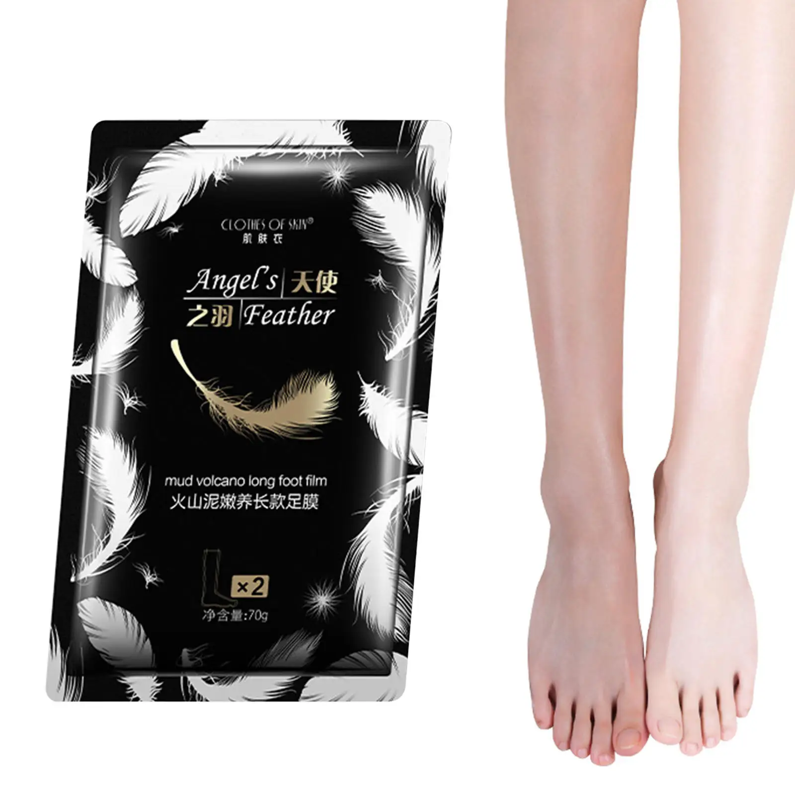 2Pcs Exfoliating Foot Mask Peel Peeling Remover Natural Moisturizing for Dead Skin Dry Heels Get Soft and Smooth Feet Women Men