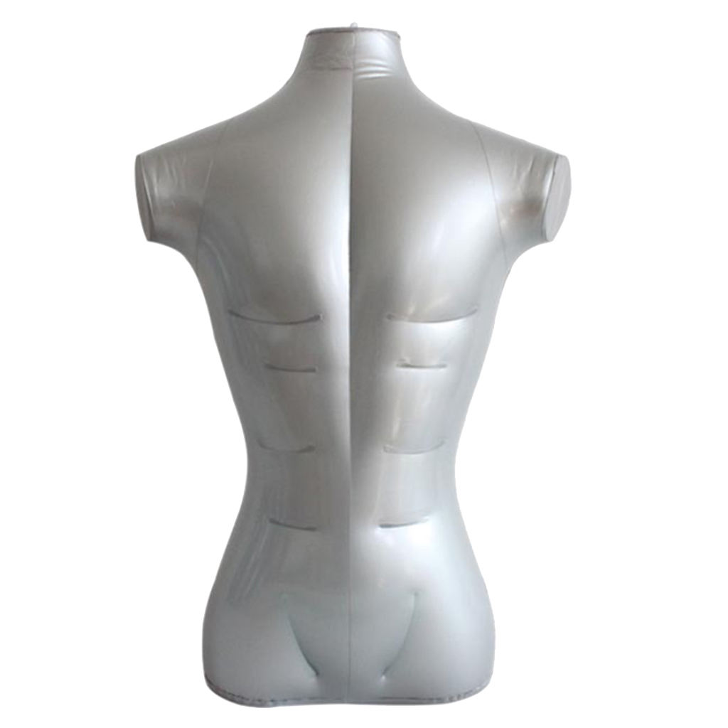 PVC 28.35'' Inflatable Adult Male Mannequin Bust Top Display Dummy Models