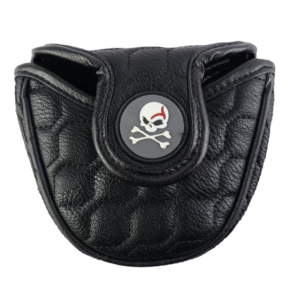 Golf Mallet Head Cover Club Headcover Protector for Center Putter Guards Black