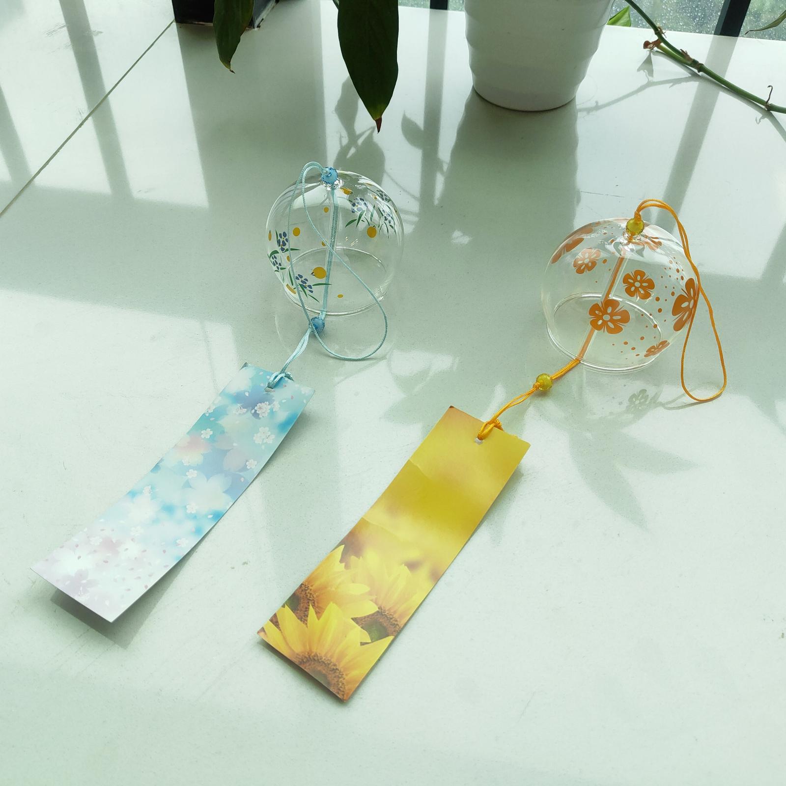 Japanese Wind Chimes for Outside Glass Wind Chimes Outdoor Home Decoration DIY Gift Hanging Doorbell