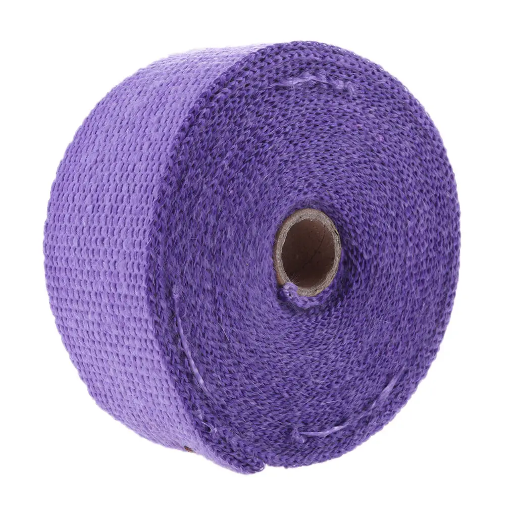 Purple 10m Exhaust Pipe Heat Wrap for Motorcycle Header Insulation