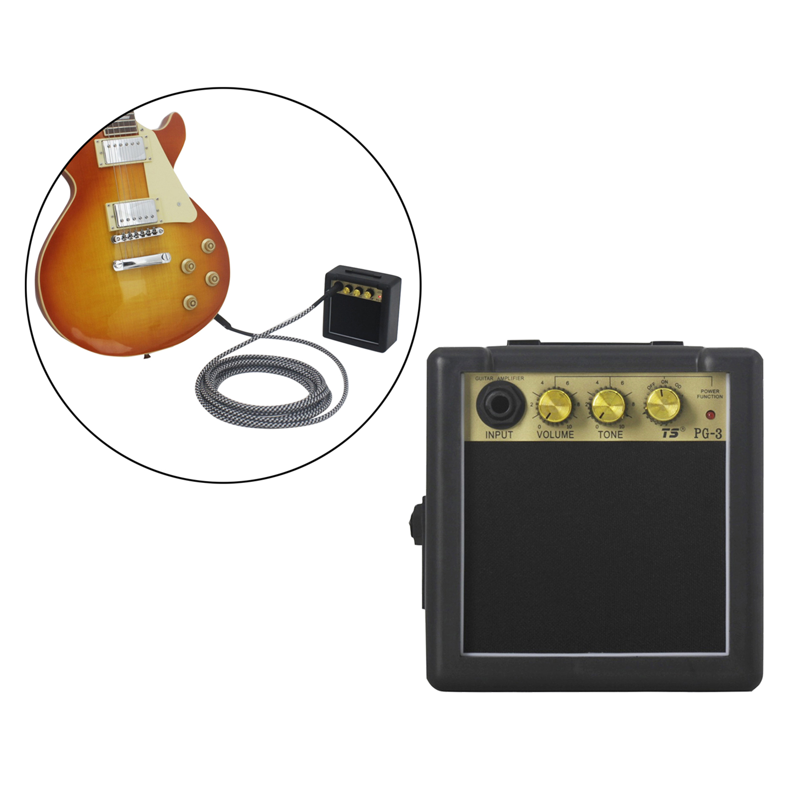 Mini 3Watt 9V Battery Powered Amp Amplifier Speaker for Acoustic/Electric Guitar