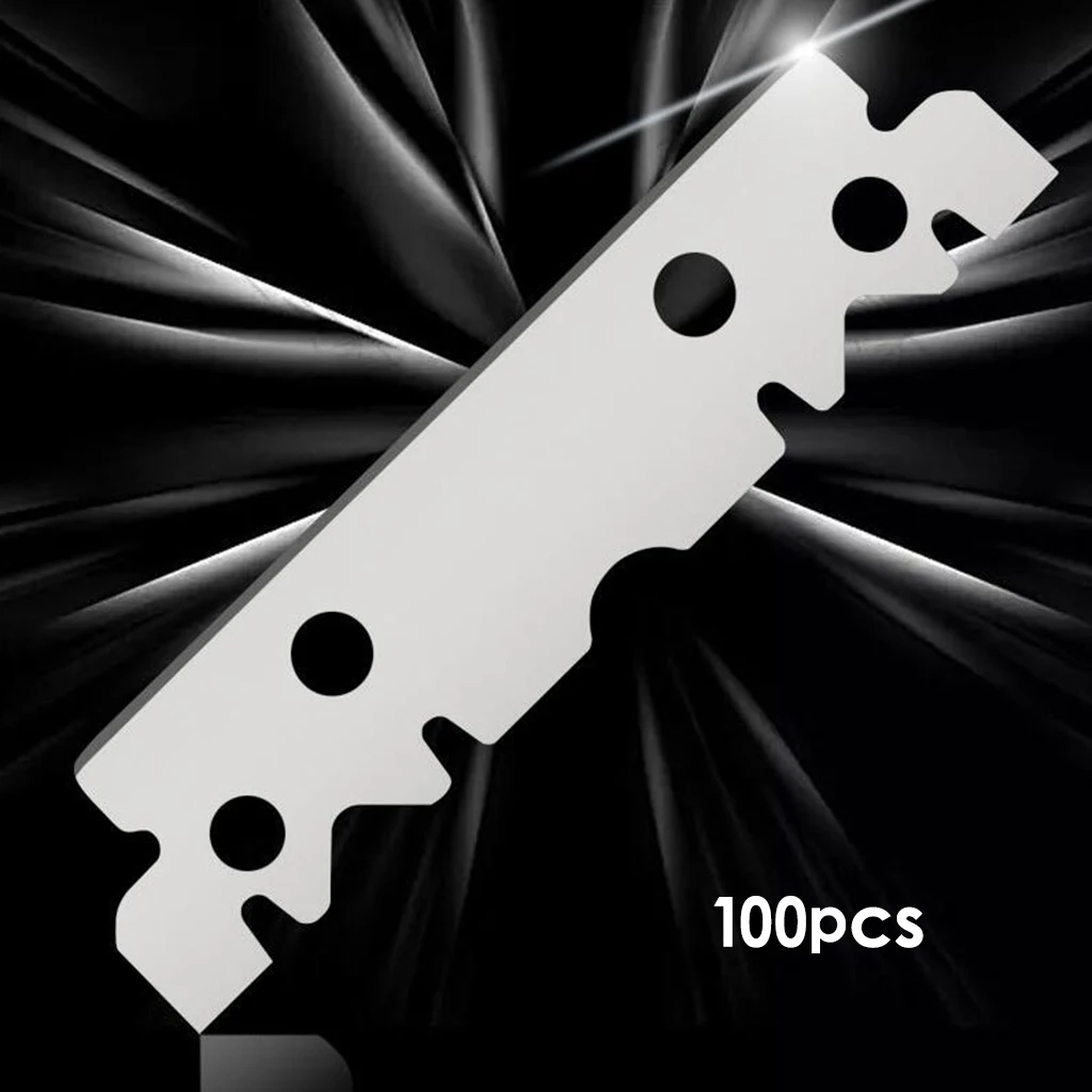100pcs Single Edge Industrial Razor Blades Box & Carton Cutter Replacement Scraper Razor Blades for Scrapers Cutting Tools 