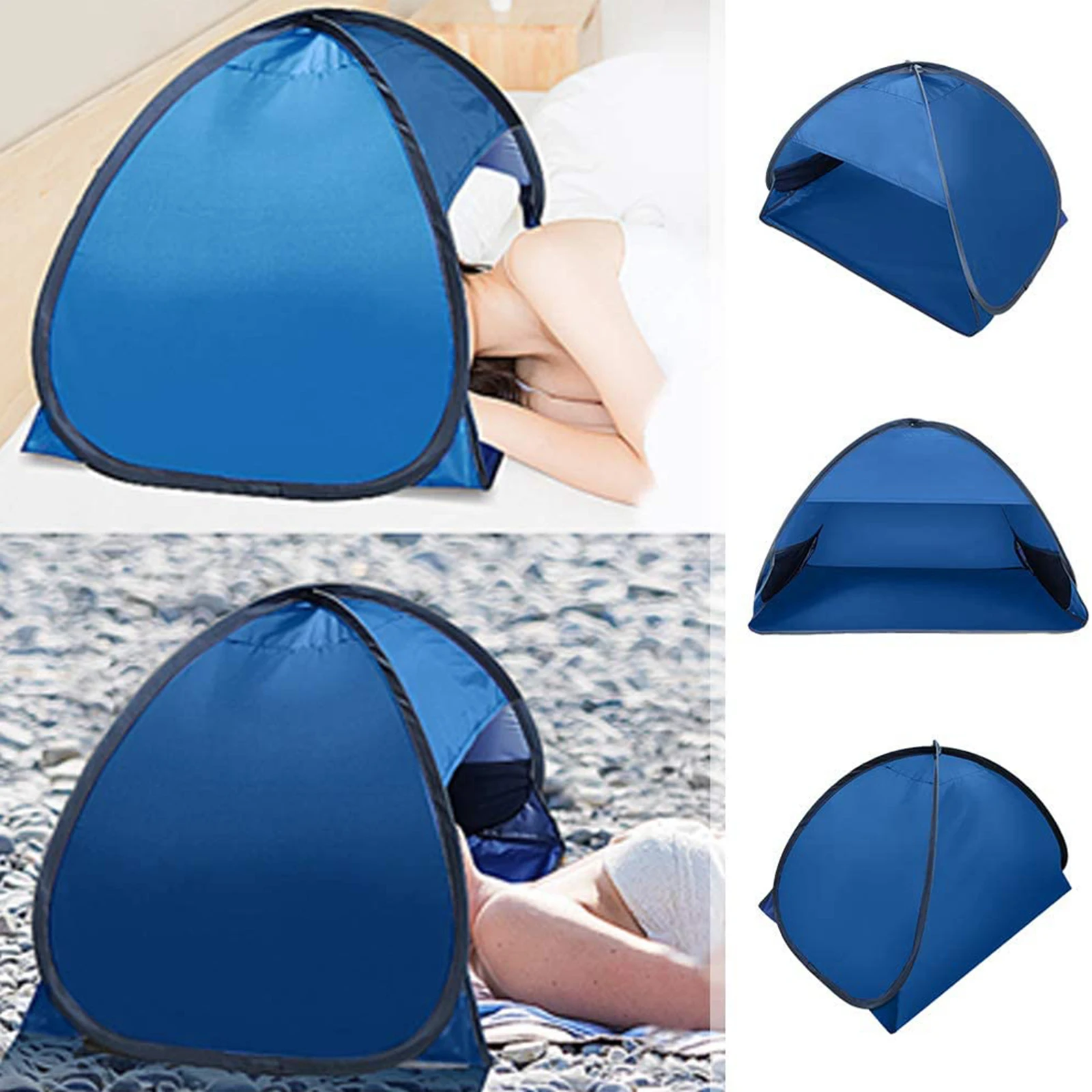 Mini Automatic Shade Tent Lounger Canopy Beach Tents Sun Shelter Anti-UV Pet Tent Outdoor Picnic Beach Camping Fishing Hiking
