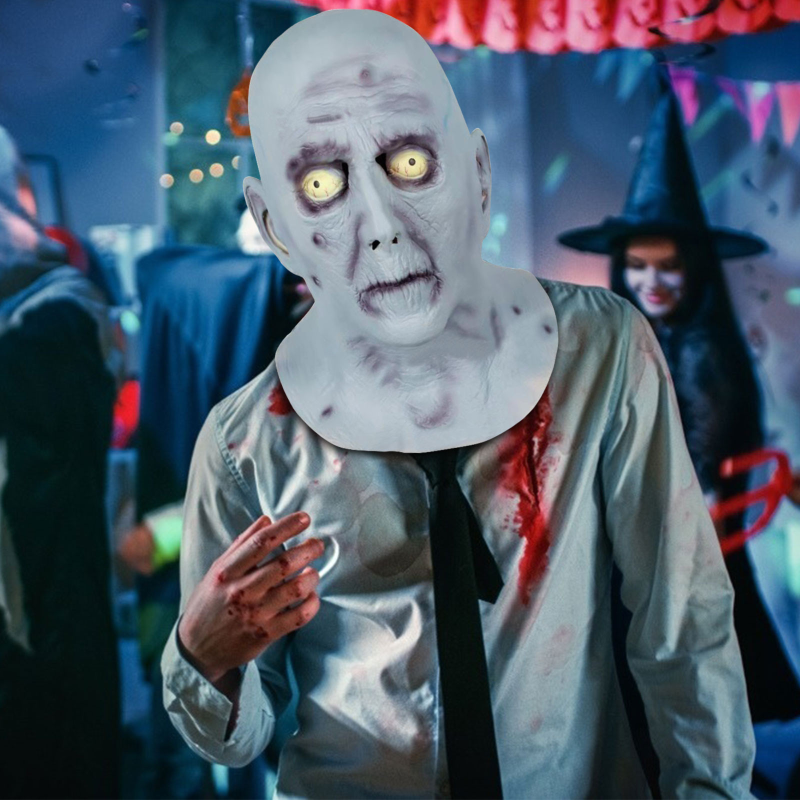Dropshipping e Atacado Venda Quente Halloween Máscara Assustador Spoof 7 Brincadeiras e piadas