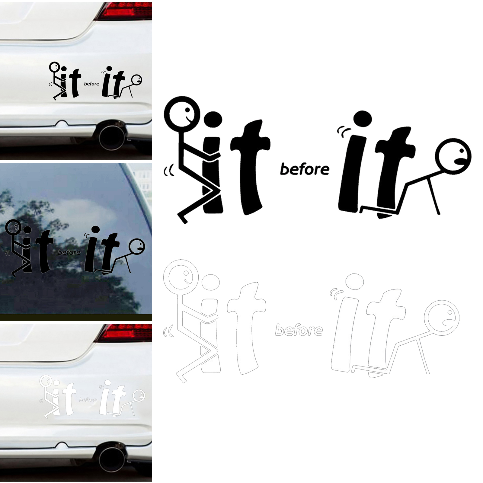 -It before It Fu-cks You Vinyl Decal Window for  Car Truck