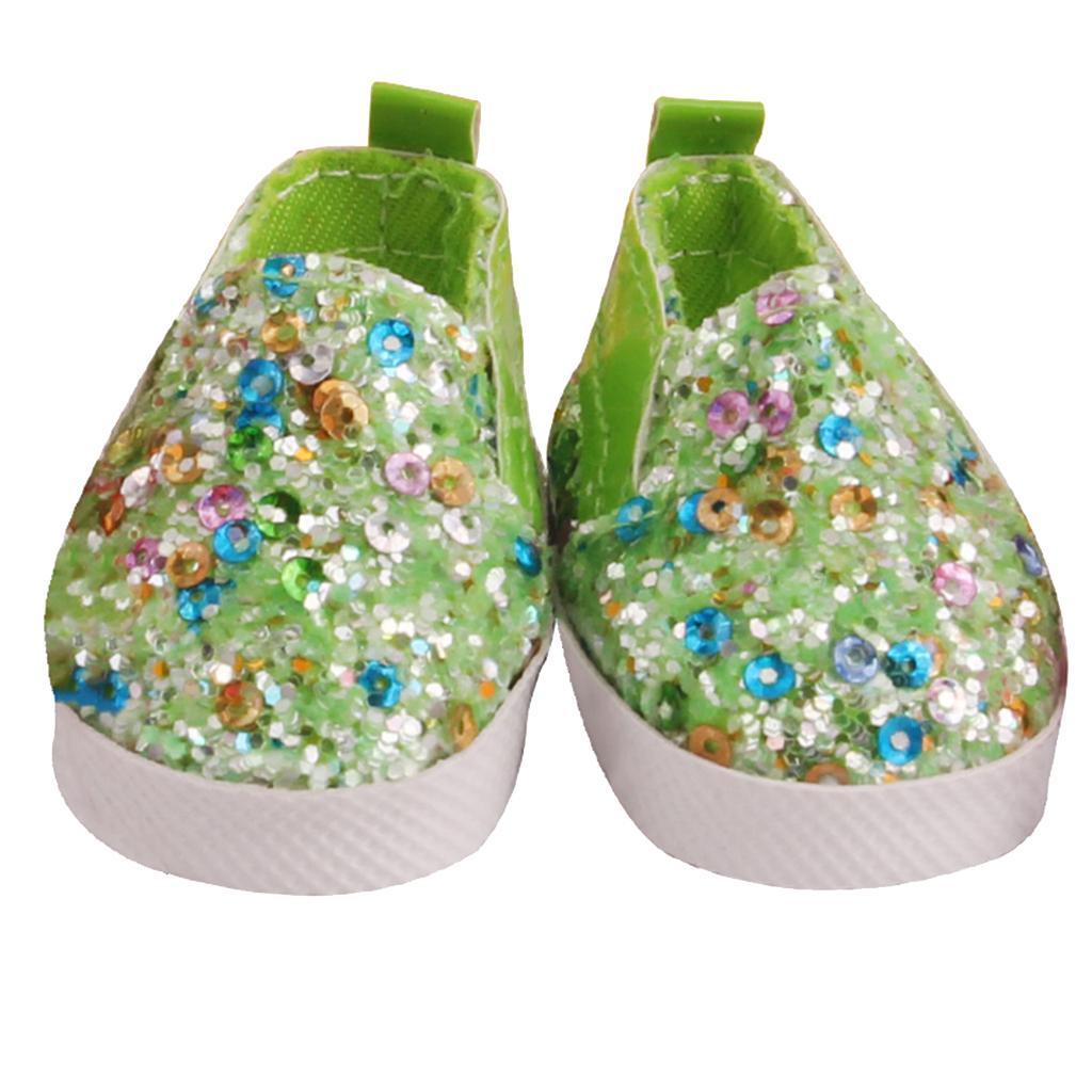 14.5Inch Doll Glitter Flat Shoes For Mellchan Baby Dolls Accessories 6 Color