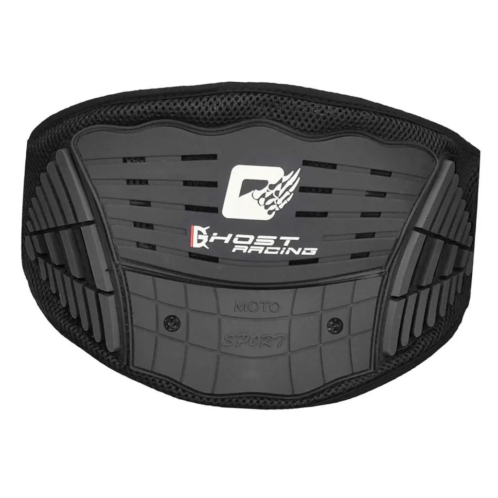 Motorcycle Kidney Belt, Leatherette Lumbar Protector Back Support 95 x 20 cm