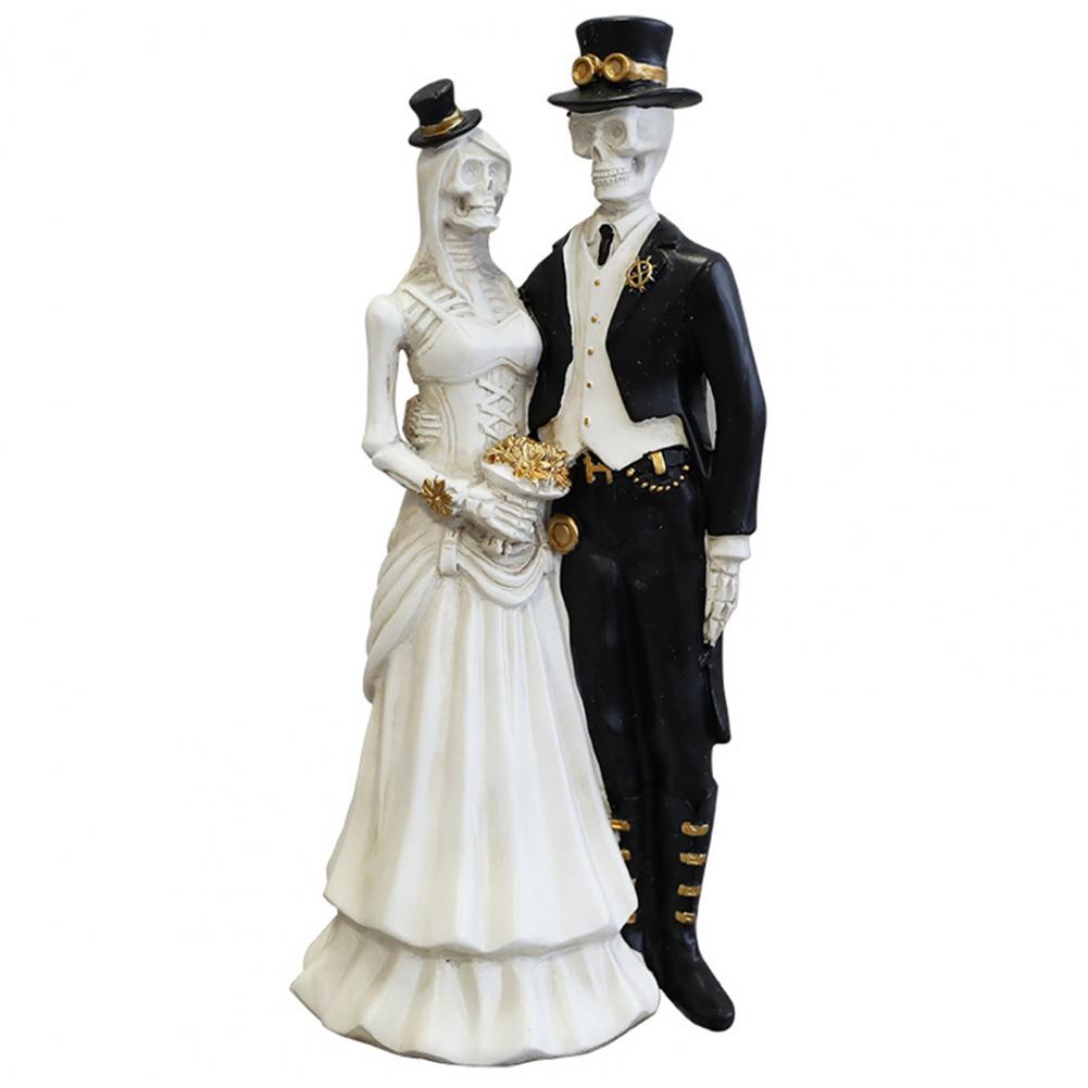 Vintage Ghost Figurines para Casamento, Miniaturas Esqueleto