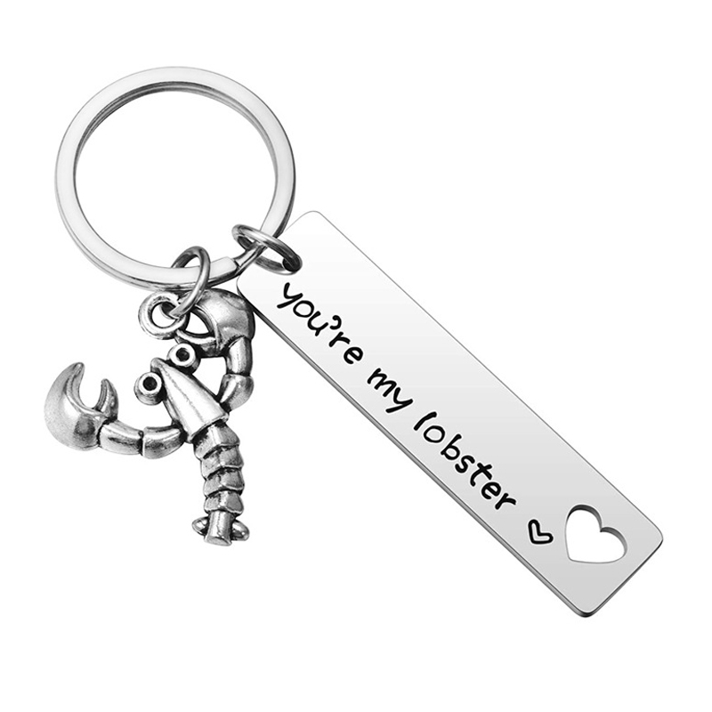 1/2 PC Sie sind Mein Hummer Paar Keychain Geschenk für Freund Freundin Beste Freund Keychain Paare Jahrestag tv Zeigen Geschenk – Detail 2