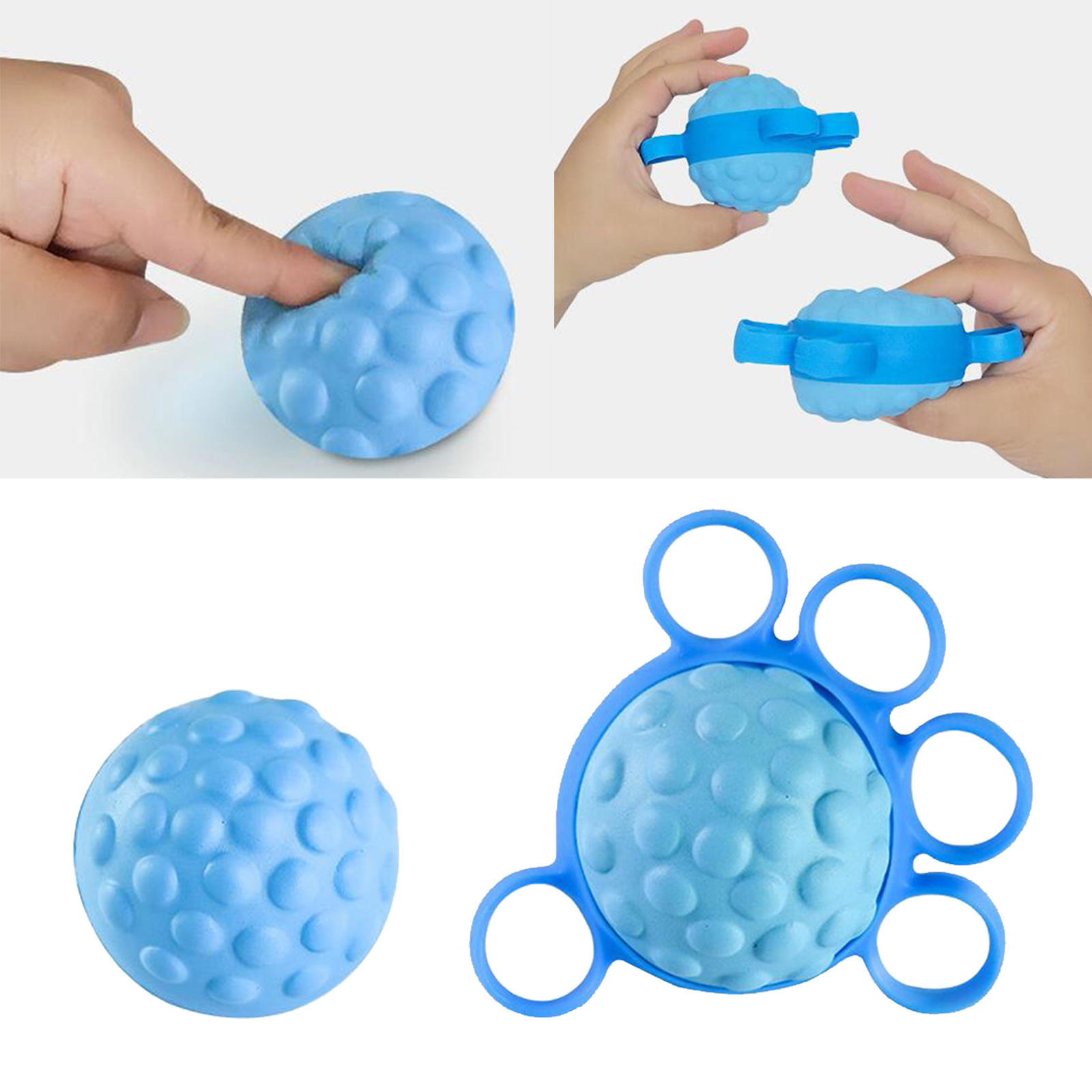 Finger Grip Ball Squeeze Strength Train Exerciser Hand Stroke Hemiplegia Recovery