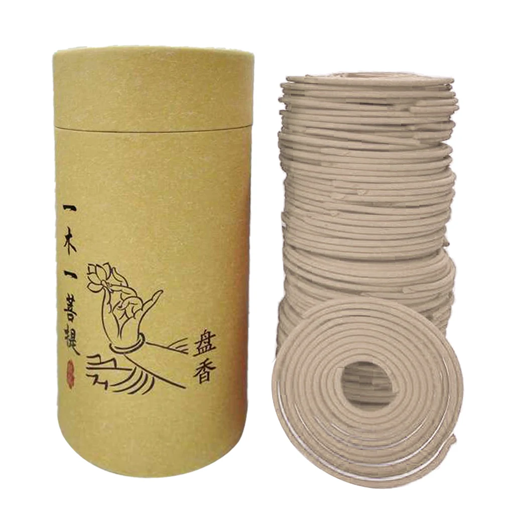 120pcs/Box Natural Spiral Incense Coils Indoor Aromatherapy for Living Room Tea House Yoga Room