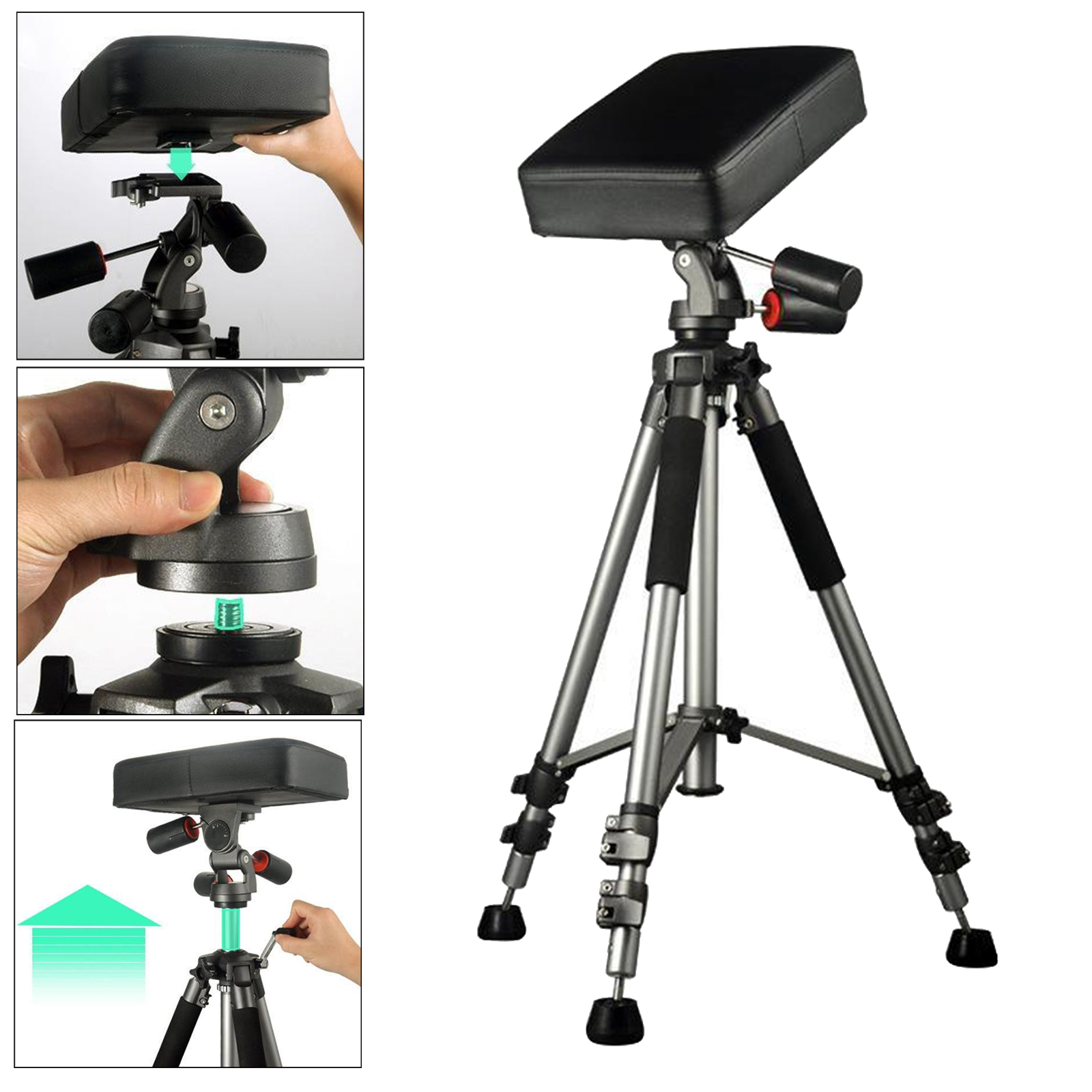 Tattoo Armrest, Foldable Sponge Pad Arm Leg Rest Stand Tripod with Adjustable Height for Salon or Personal Artist