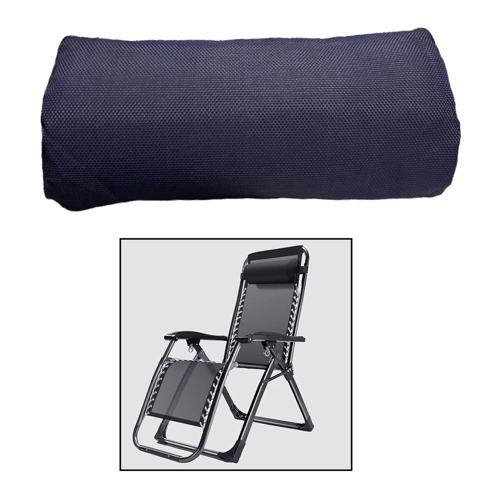 Recliner Head Cushion Padded Headrest Pillow Replacement for Outdoor Leisure Couch, Garden Folding Chairs