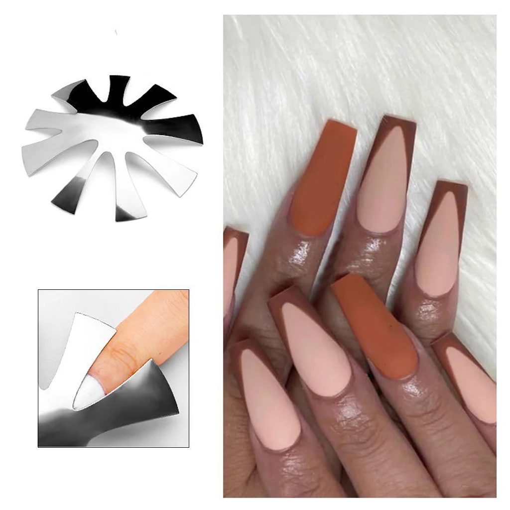 V-Line Nail Cutter Line Edge Trimmer Frenchalmond shape Tips for UV Gel Kit