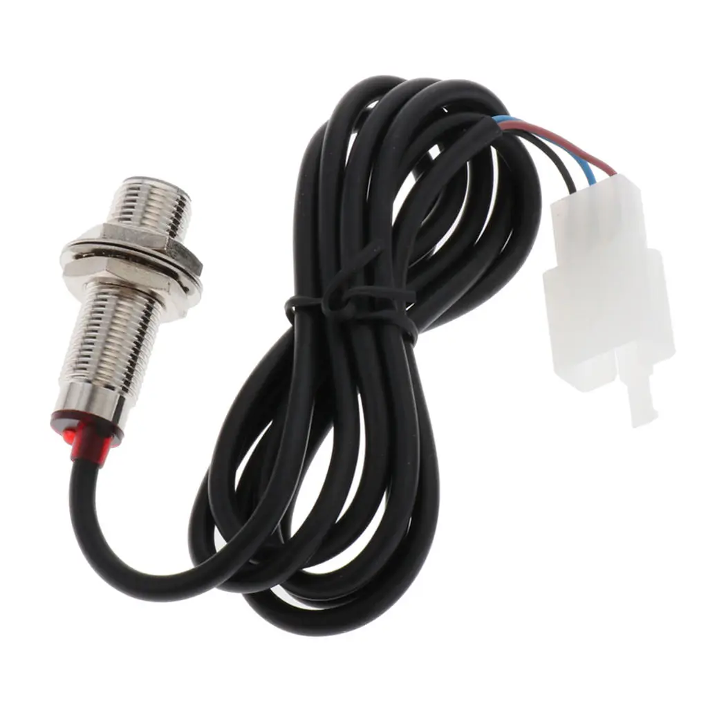  3 pins Digital Odometer Sensor Cable w/ Magnets for Motorcycle Speedometer