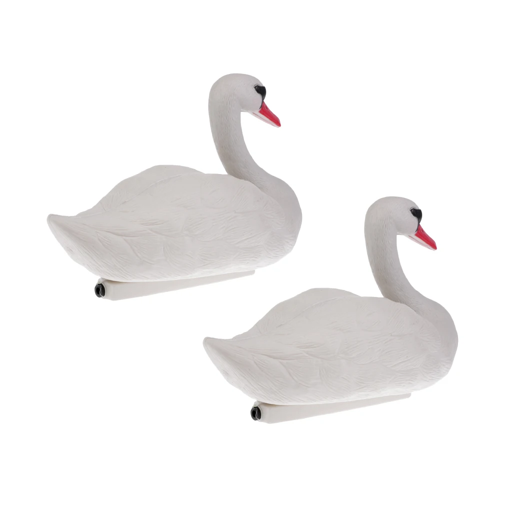 2 Pieces, Floating Swan Decoy, for Hunting, Fishing, Garden Decors, Pest Scarer, 2 Pieces, Floating Swan Decoy, for Hunting, Fishing, Garden Decors, Pest Scarer,