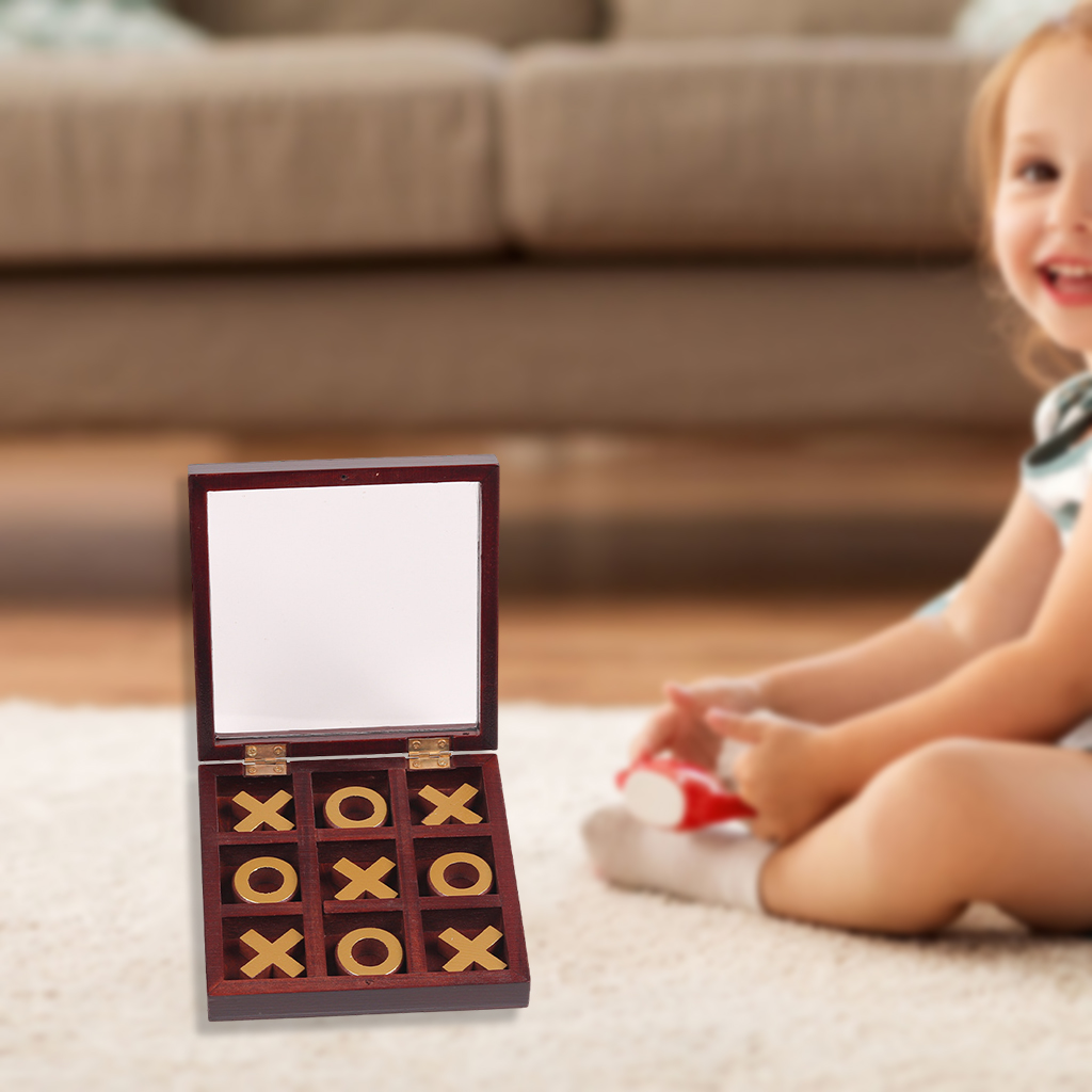 Classic Tic-Tac-Toe Game Noughts Party Set Double Battle Toy Coffee Table