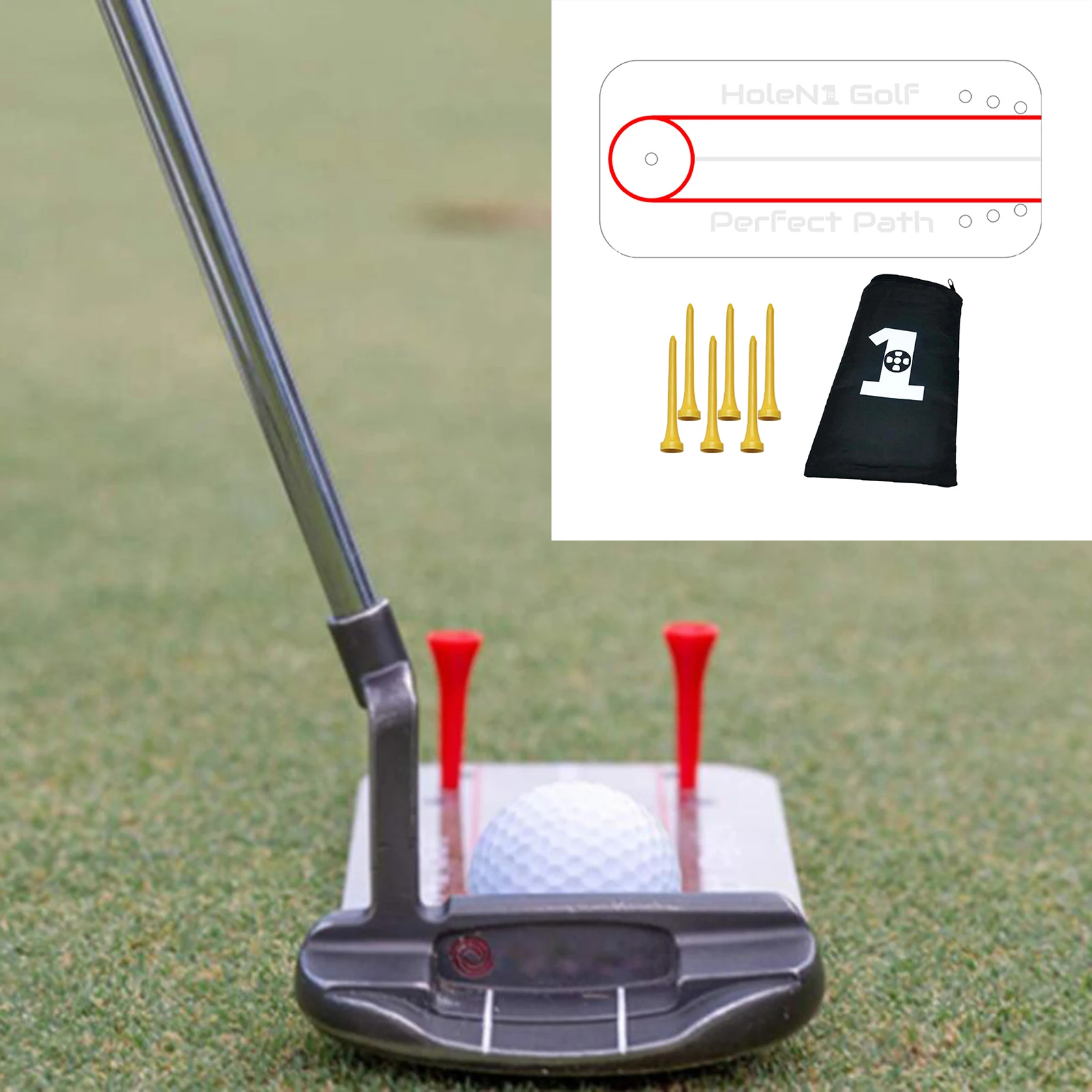 Golf Putting Aid Swing Trainer Home Office Alignment Putting Tutor Equipment