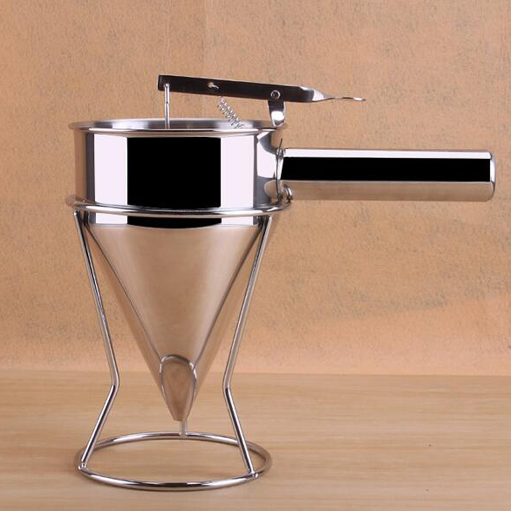 Stainless Steel Conical Funnel with shelf Octopus   Balls Kitchen Tool