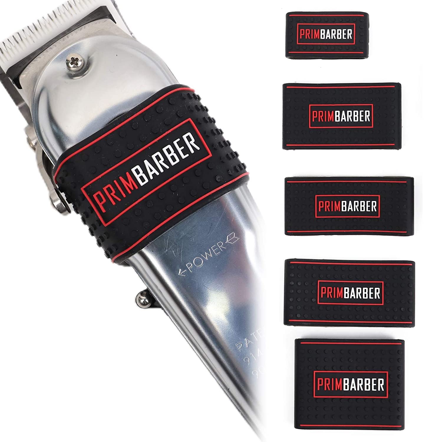 Clipper de Cabelo Profissional Clipper Barbeiro Aperto Pçs Antiderrapante Bandas Resistência Manga Titular Ferramentas 5 1 pcs antiderrapante barbeiro clipper bandas de resistência