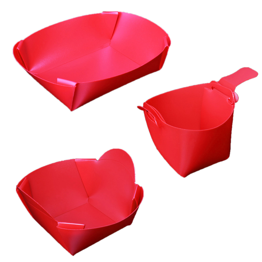 Portable Foldable Camping Tableware Set Lightweight Folding Bowl Plate Cup Travel Kit Chopping Board Red