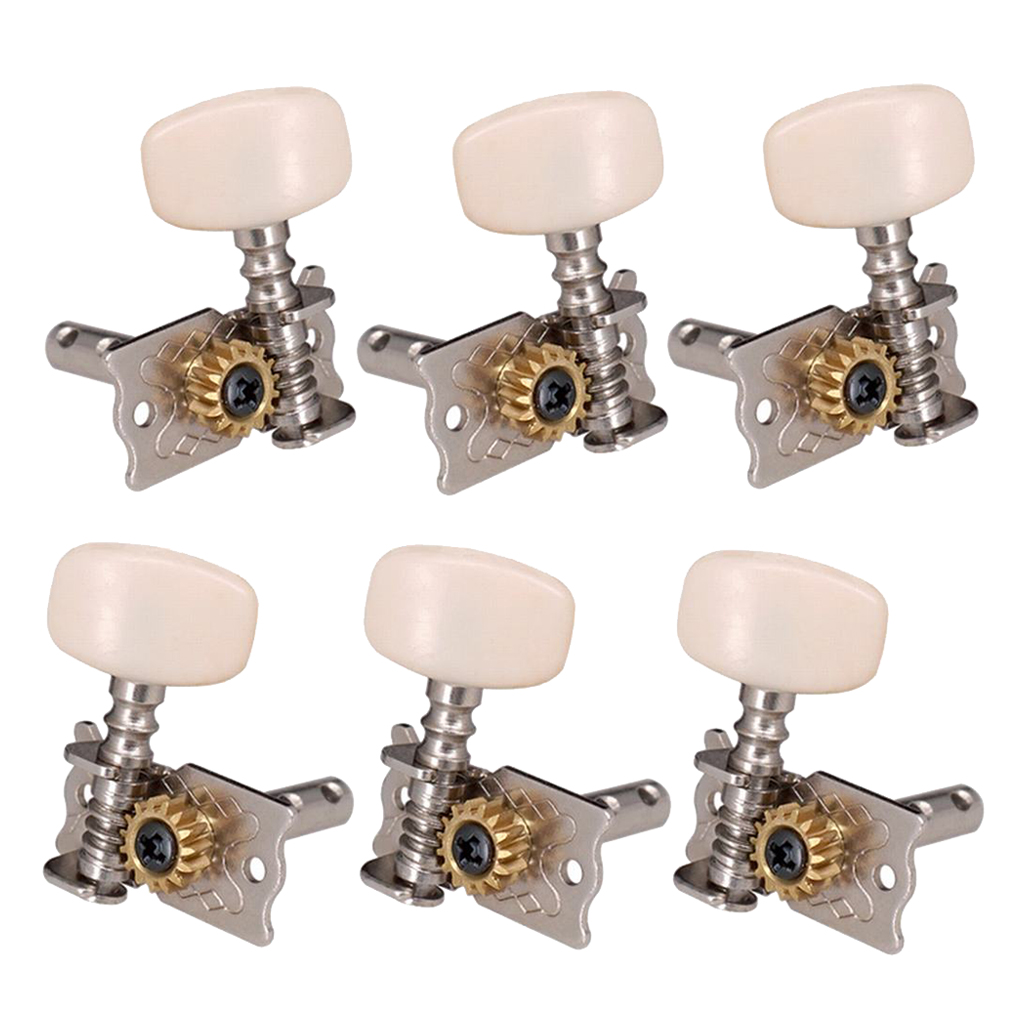 6Pieces 3L 3R Guitar String Tuning Pegs Tuner Machine Heads Knobs Tuning Keys for Acoustic or Electric Guitar