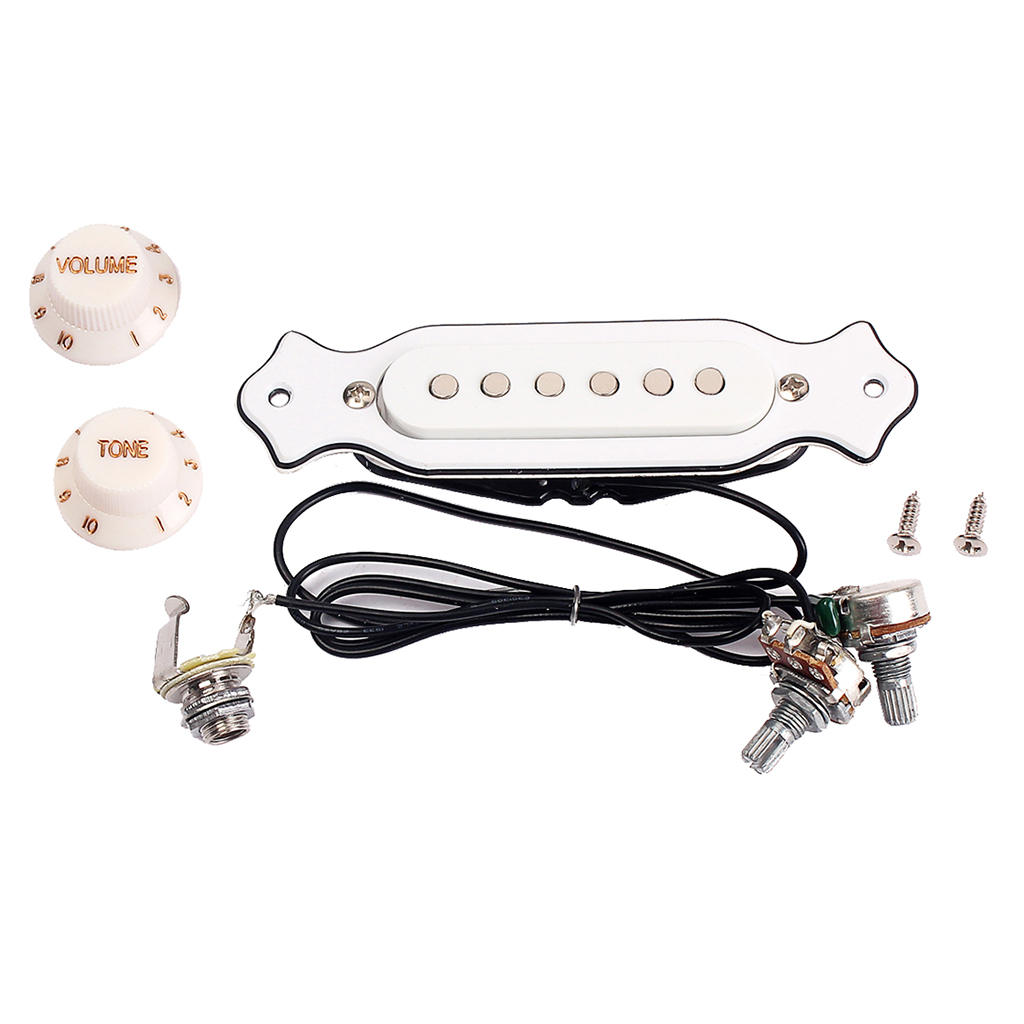 1 Set of 6-String Pre-Wired Guitar Pickup with Volume And Tone Knobs for Electric