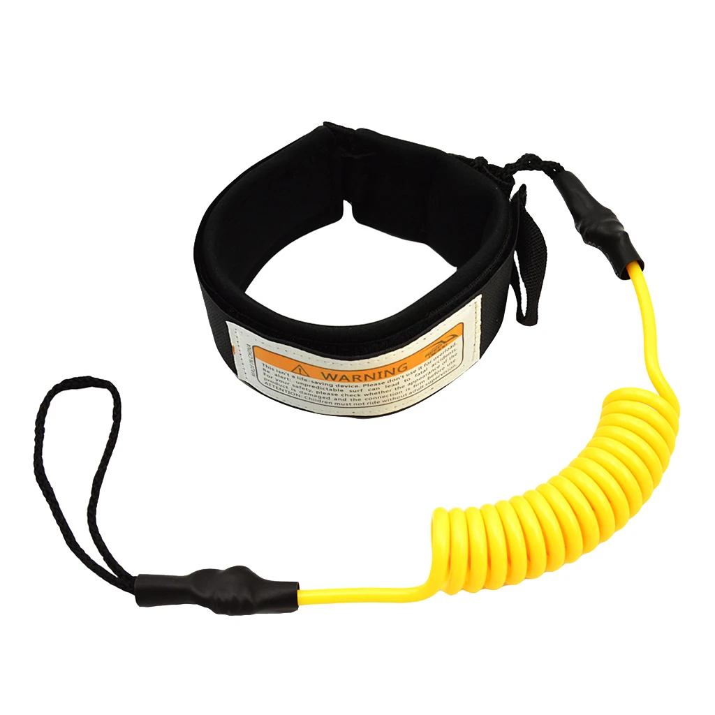 High Elasticity  Leash Premium Paddle Board Ankle / Wrist Strap Rolled Safety Leash