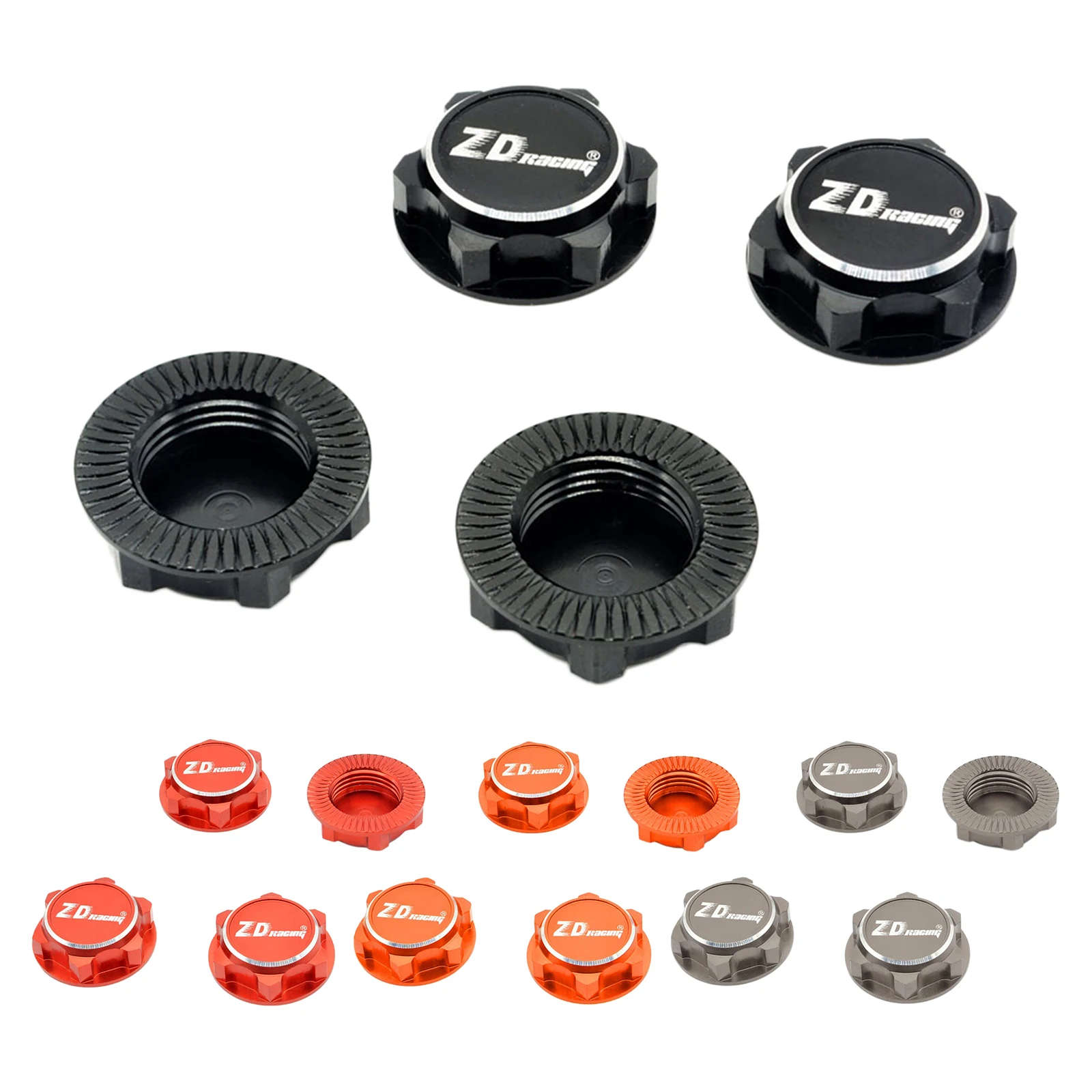 4x17mm Hex Wheel Nuts Set, Dustproof Mount , for 1/8 Scale RC Car Off-Road Car Climbing Car Replacement
