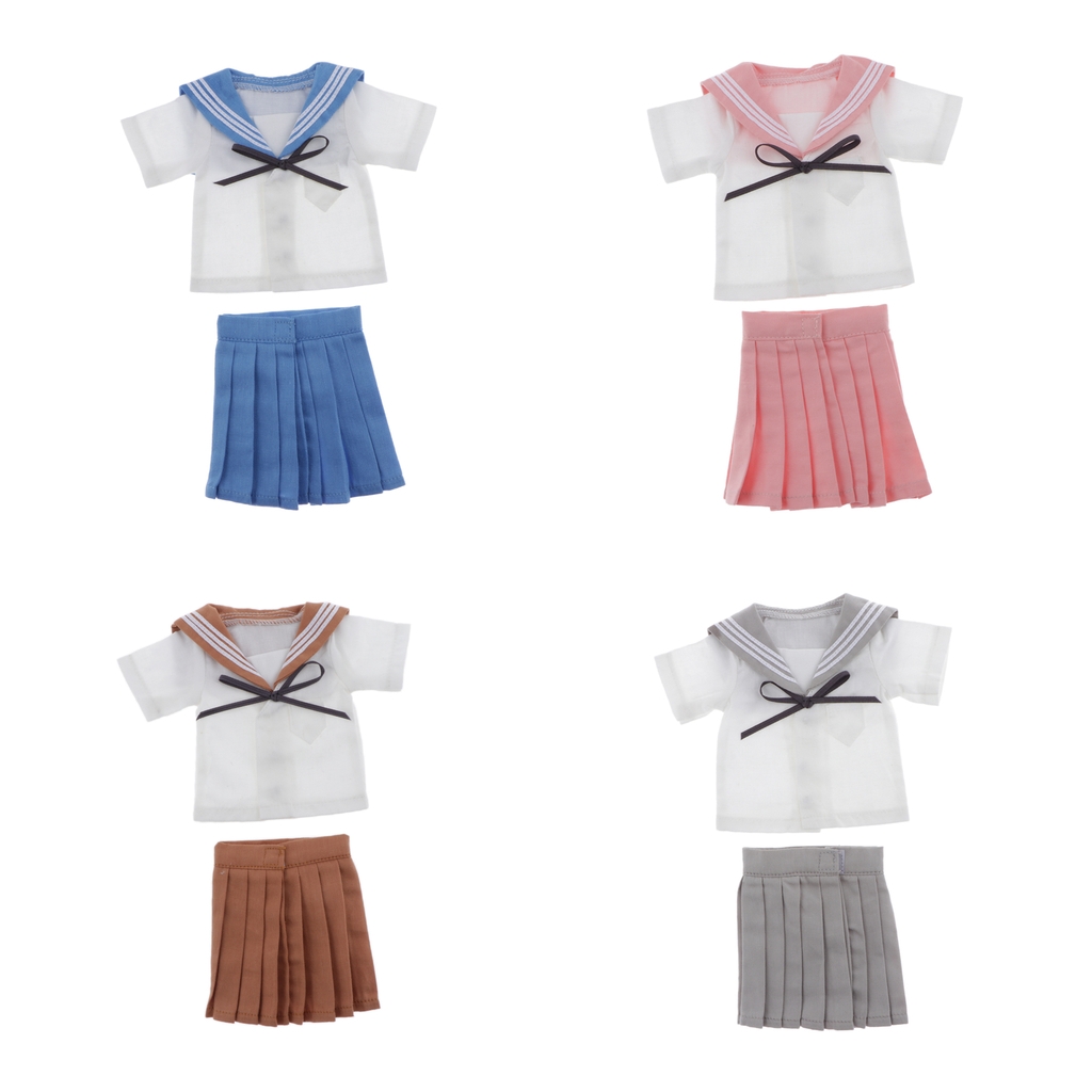 1/4 School Uniform Outfit for BJD Dollfie 17inch 18inch Dolls Clothes DIY