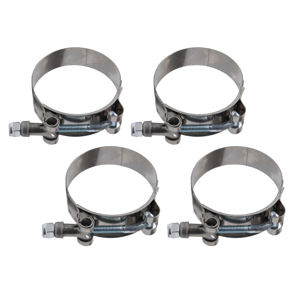 4X 95-103MM Stainless Steel T- Clamps Turbo Intake Silicone Hose Clamps