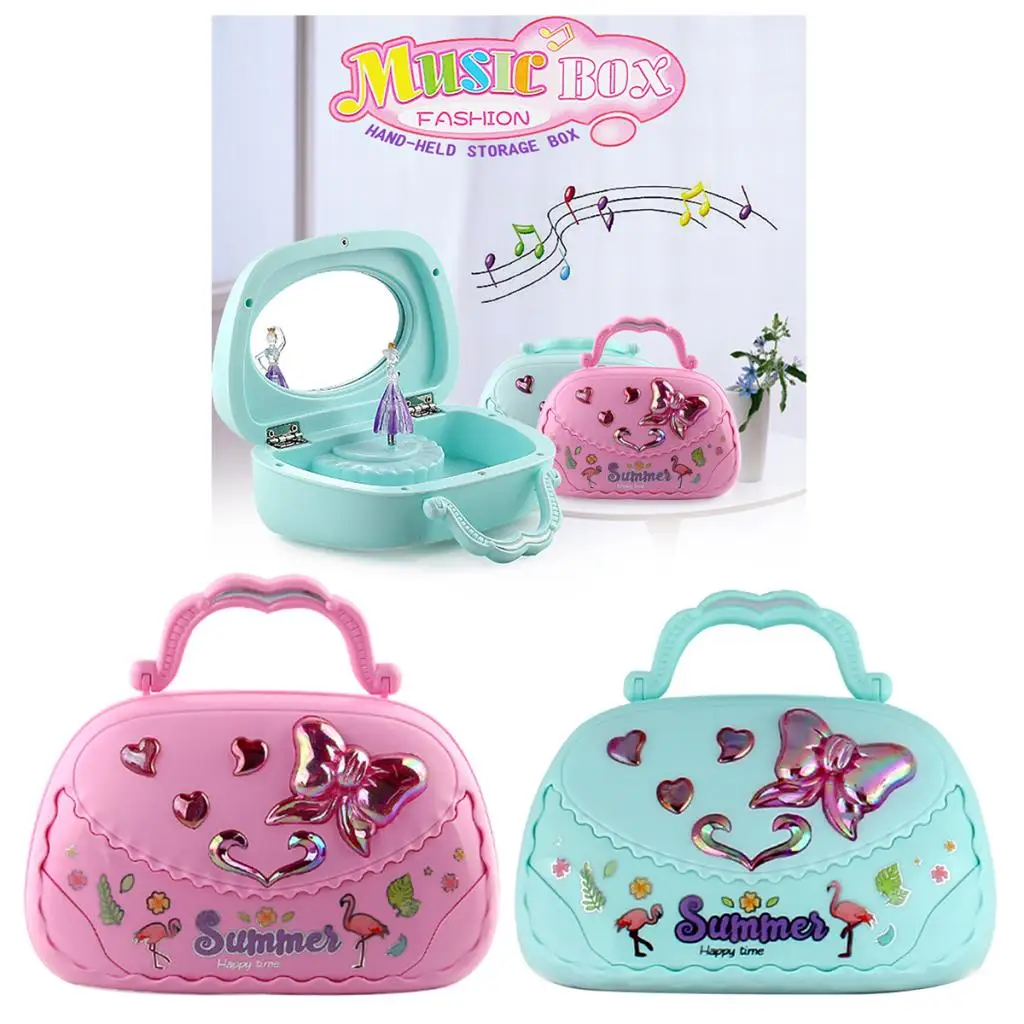 Girls Music Jewelry Box with Ballerina Unique Musical Box with Mirror 