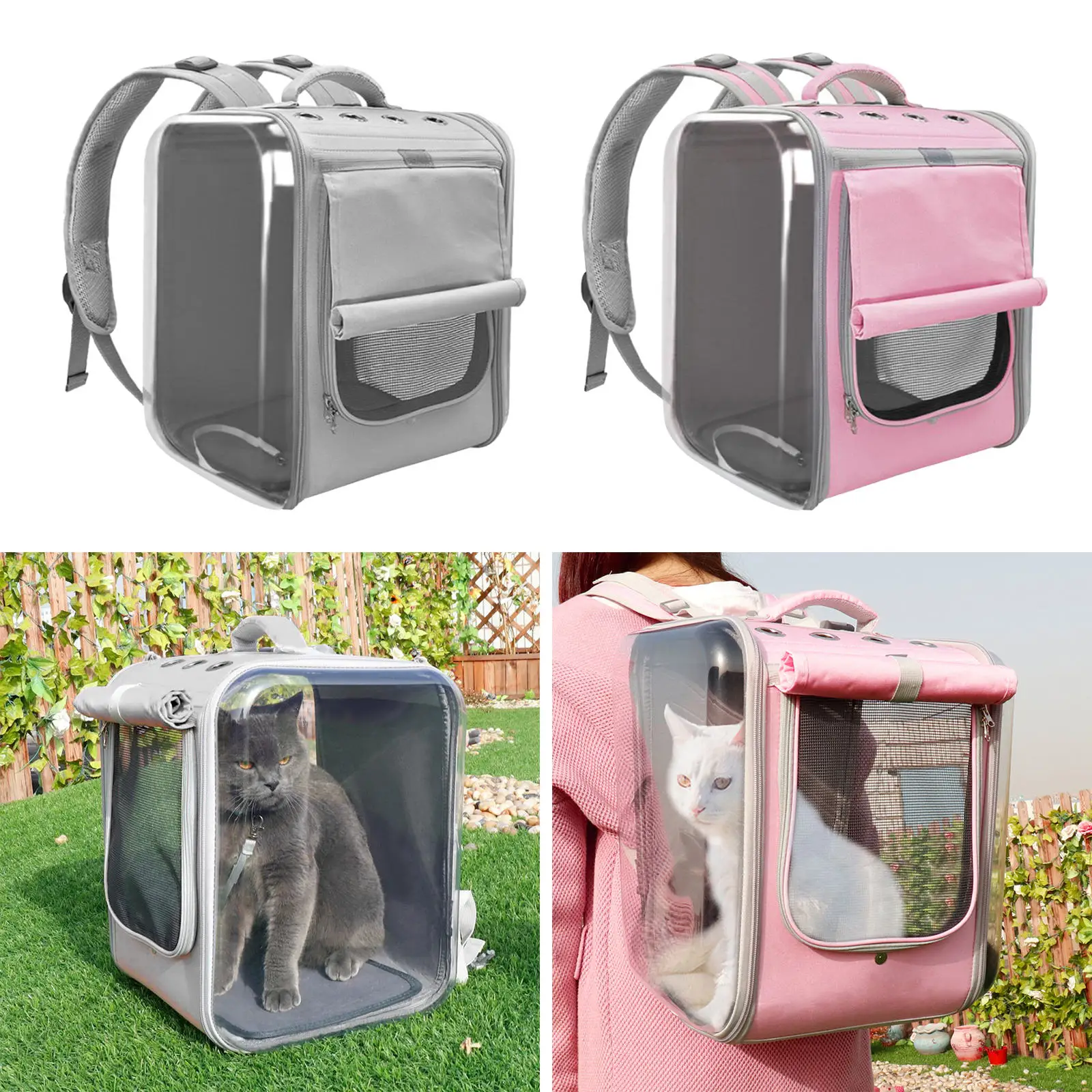 Breathable Pet Backpack Large Capacity Cat Puppy Dog Carrying Bag Outdoor Travel Portable Pet Carrier Shoulders Bag