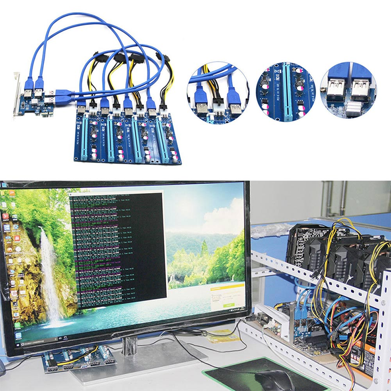 Pci拡張カード1〜4 pciスロットusb 3.0コンバーターアダプターケーブルビットコインマイニングデバイス用pcieライザーカードadatperdja88  - AliExpress パソコン  オフィス