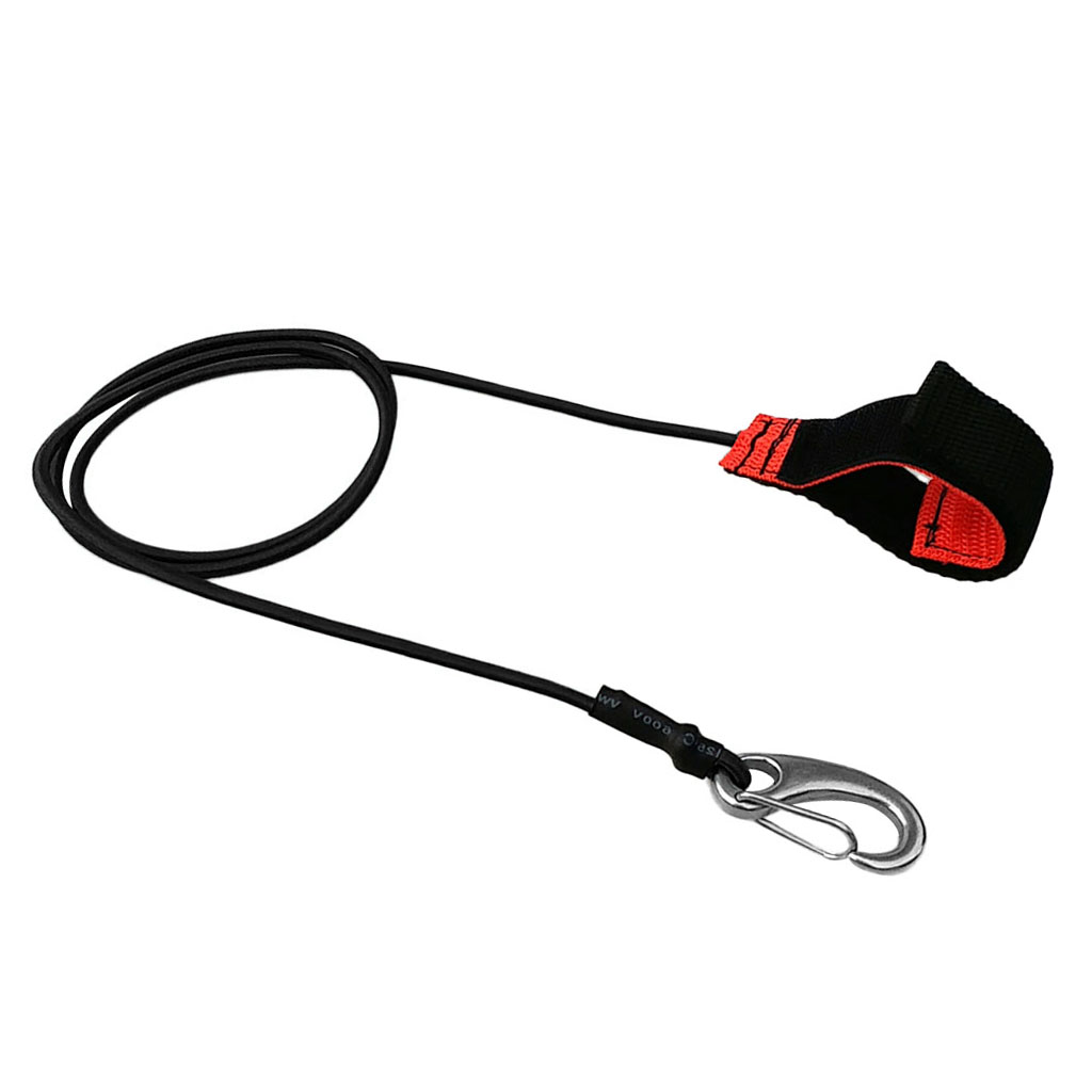 Durable Kayak Paddle Leash Fishing Rod Holder Safety Lanyard Carabiner Clip