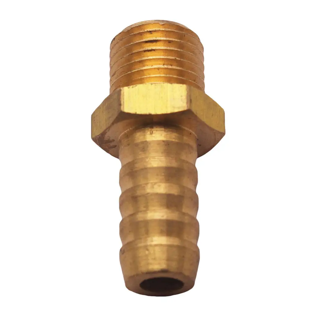 Brass Hose Fitting, Adapter, Metric M14 X 1.5 Male To Bard Hose ID 7/16