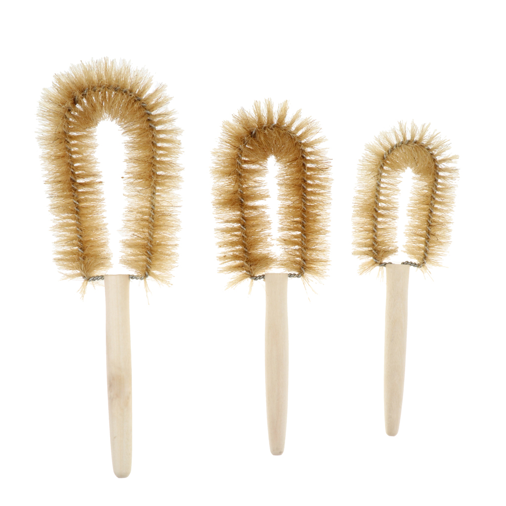 BEAKER CLEANING BRUSH FOR GLASS JAR TUB POT BOTTLE CUP CLEANER 3 Sizes