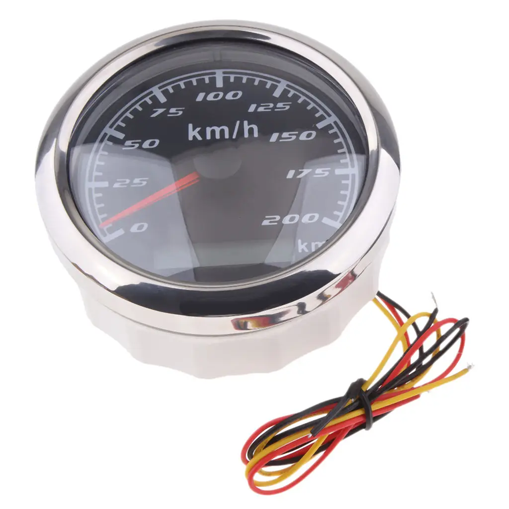 Marine Car Digital GPS Speedometer Gauge 0-200 Km/h 85mm 316L